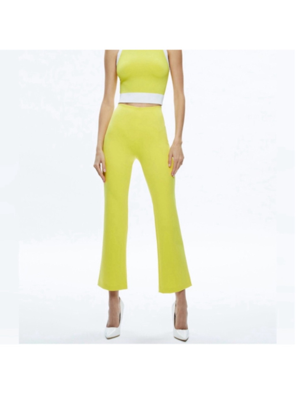 Alice + Olivia RMP Back Zip Ankle Pants, Happy Yellow